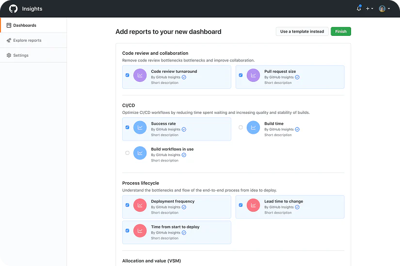 GitHub Insights report builder
